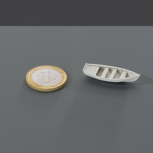 Minyatür Kano No.13 — ölçekli render: 1 TL madeni paranın yanında XL boy (37 mm)